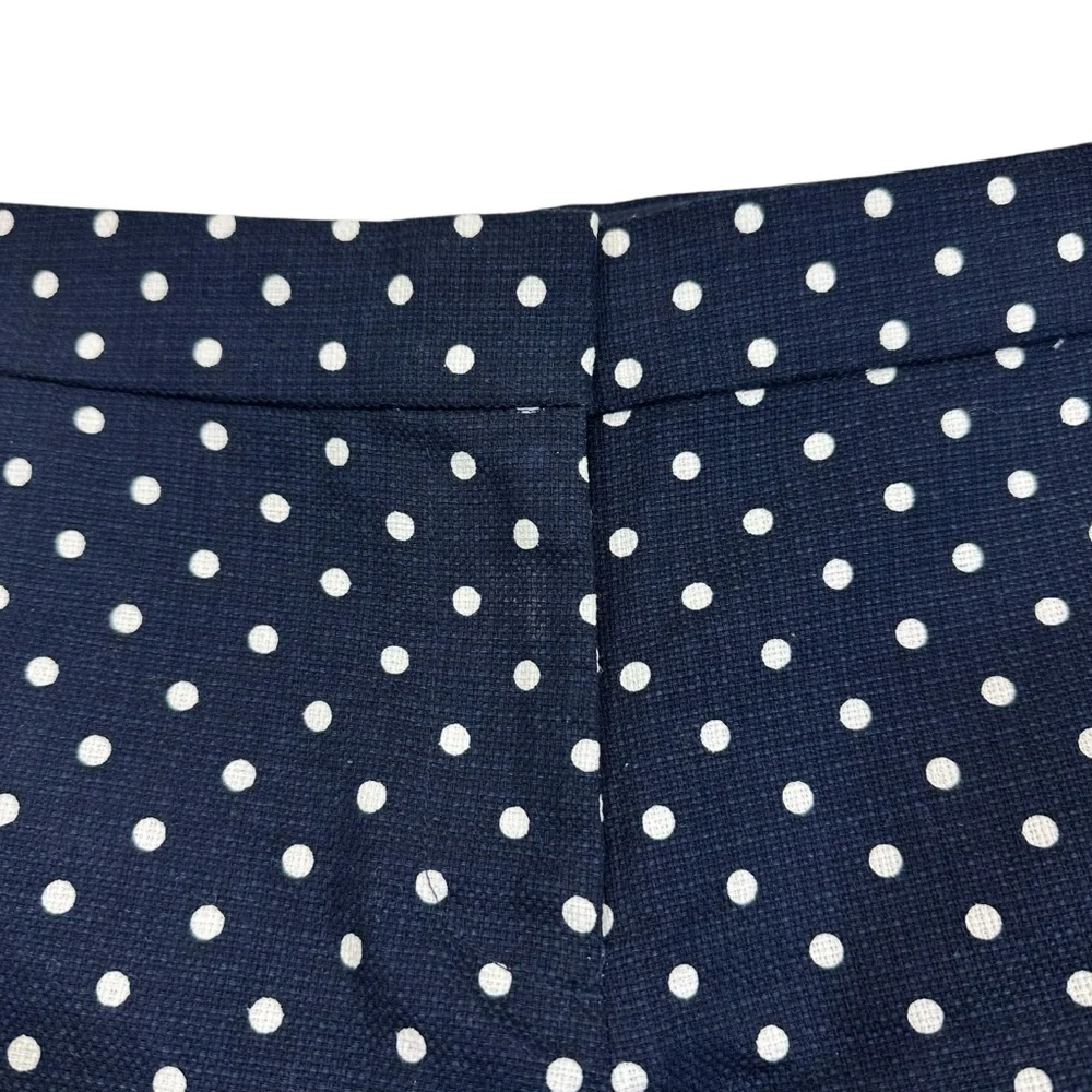 J. Crew Factory Polka Dot Shorts Navy Blue and White 6